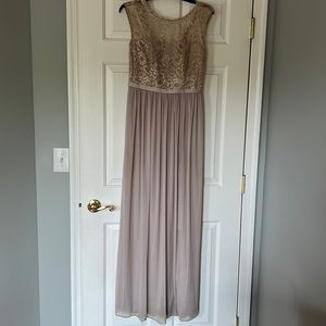 David’s Bridal Champagne Bridesmaids Dress